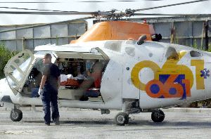 Trasladan en helicptero a un varn (Foto archivo)