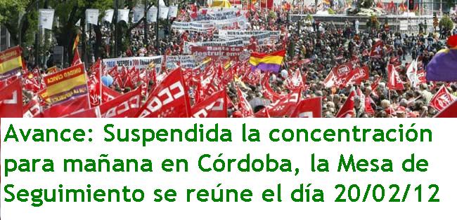 CCOO y UGT se manifestarn en la Subdelegacin del Gobierno