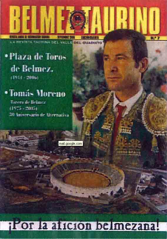 Fernando sac una  revista  taurina para Belmez