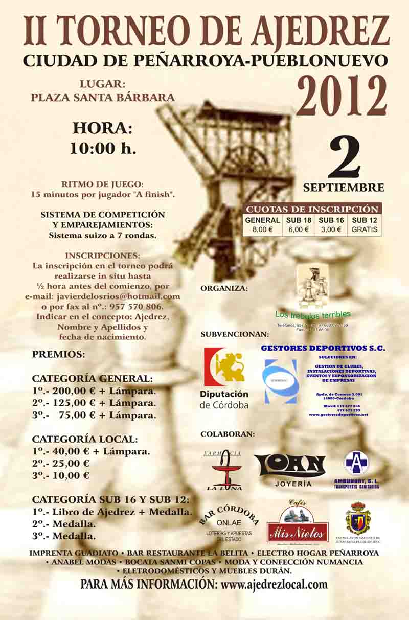 II Torneo de ajedrez ciudad de Pearroya