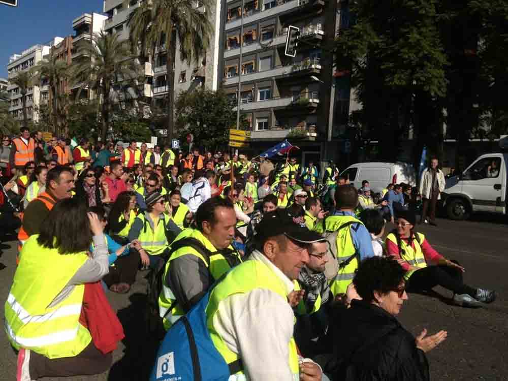 Retoman la acampada en la capital tras culminar la marcha a pie 