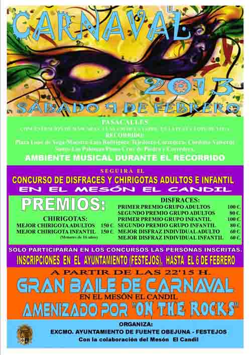 Disfruta el Carnaval 2013 en Fuente Obejuna