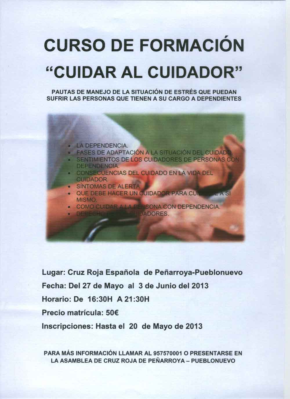 Curso de formacin `cuidar al cuidador