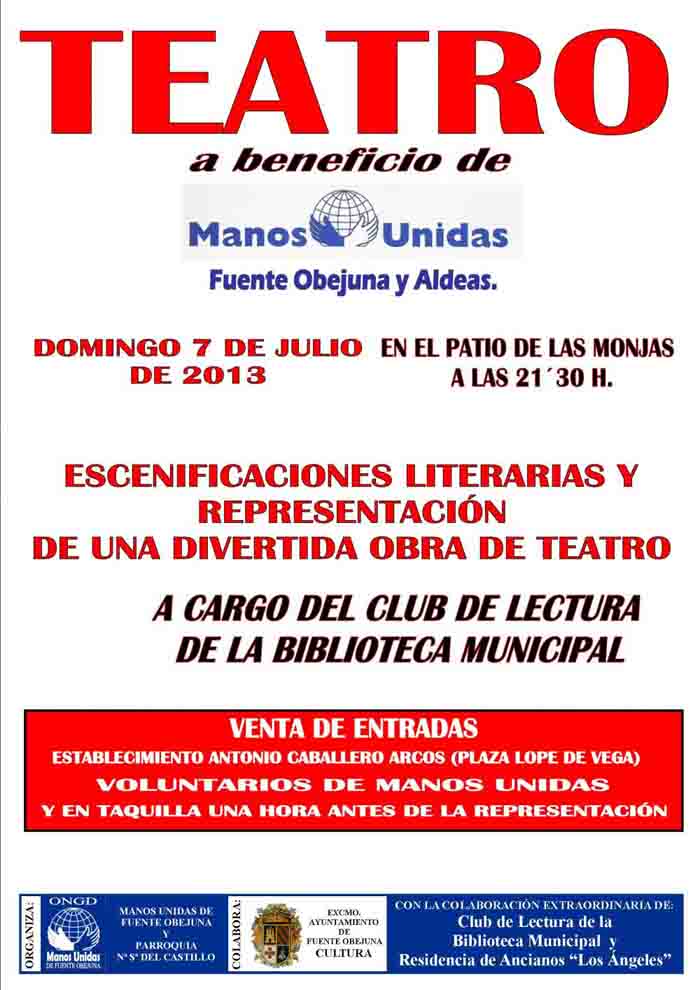 Teatro a beneficio de Manos Unidas