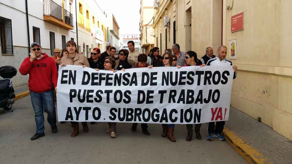 Manifestacin de trabajadores de Egisse