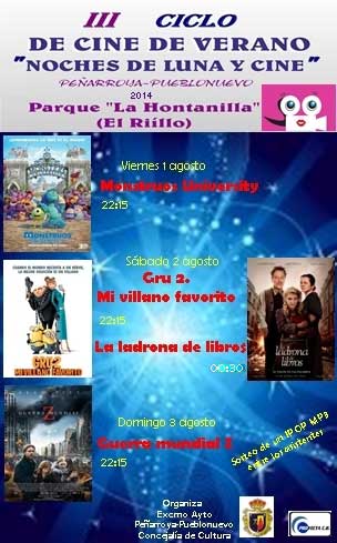 III Ciclo de cine de verano Noches de luna y cine