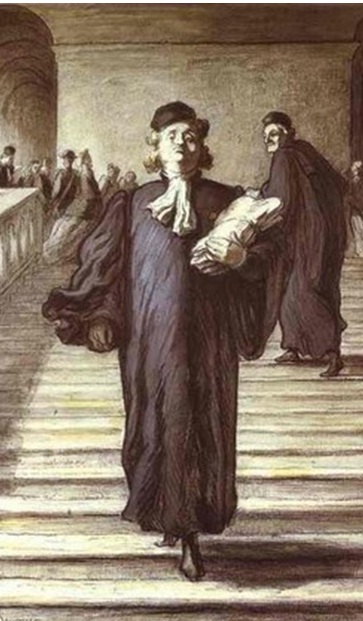 Honor Daumier: Gran escalinata del palacio de justicia