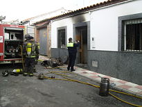 incendio en calle Lisboa