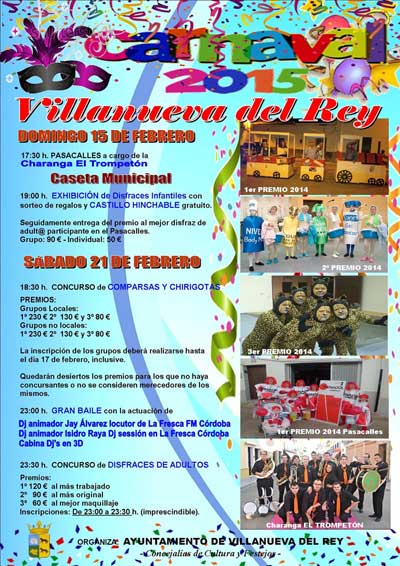 Carnaval los prximos 15 y 21 de Febrero