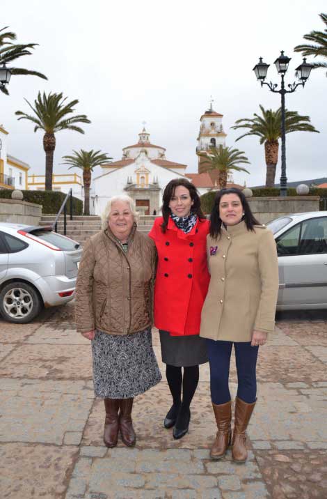 Ceballos junto a Justa Saenz en Los Blazquez